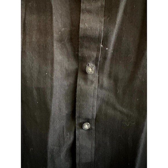Michael Kors Mens Stretch Slim Fit Button-Up Shirt Mens Size 16.5 32/33 Black - Picture 3 of 16